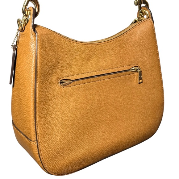 Coach Carriage Logo Pebble Grain Leather Saddle Bag - Picture 11 of 16